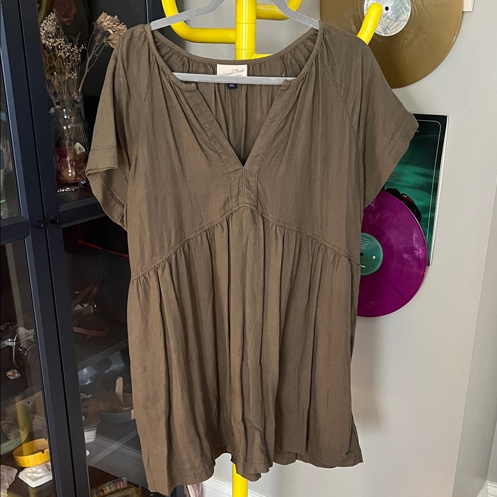 Dark green V-Neck Women's dress